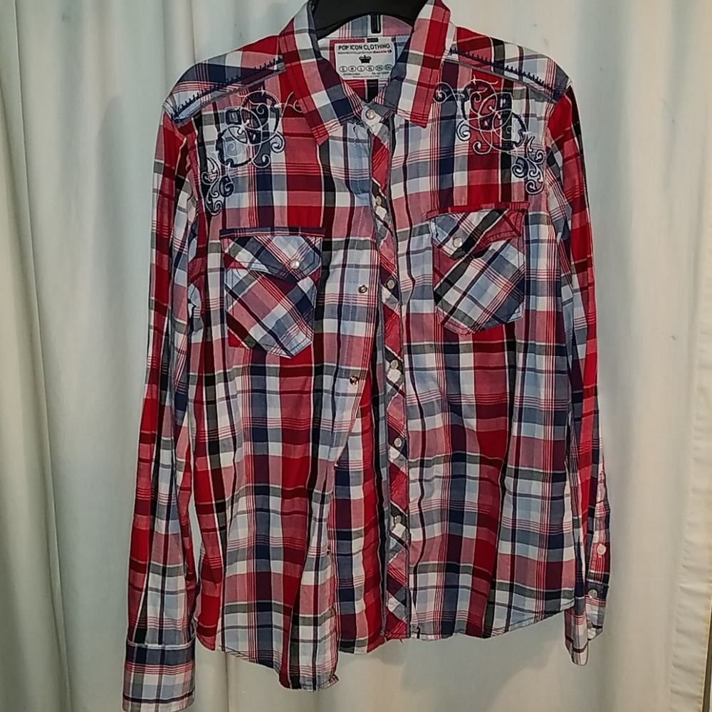 Pop Icon Red Navy and White Shirt